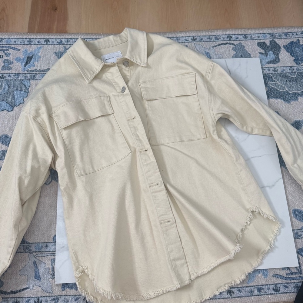 Celebrity Pink Cream Jean Jacket